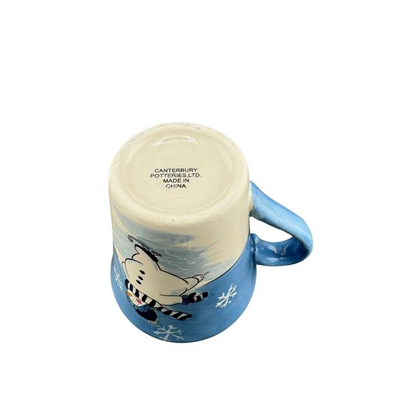 Canterbury Potteries Snowmen Stoneware Coffee Mugs Set of 4 - Picture 7 of 7